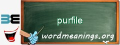 WordMeaning blackboard for purfile